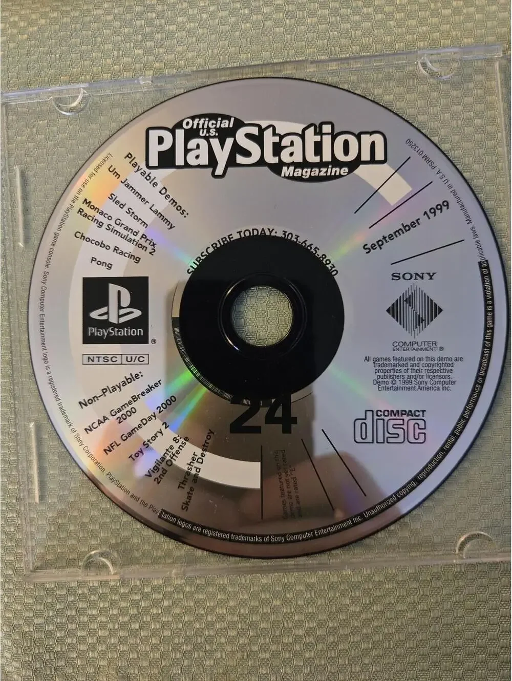 Official U.S. PlayStation Magazine Demo Disc #24 September 1999